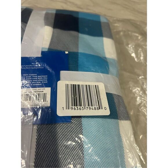 Family Sleep Mens Blue Buffalo Plaid 2-Piece Set Size XL NEW - Picture 5 of 6